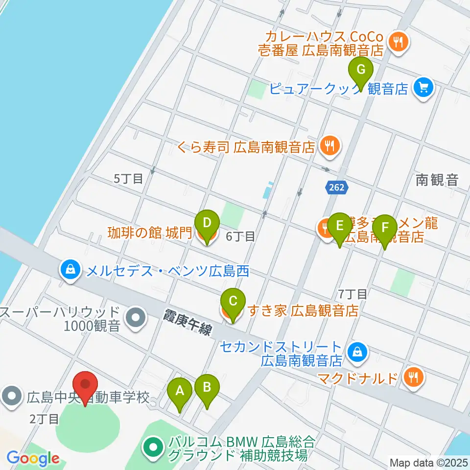 バルコムBMWベースボールスタジアム周辺のカフェ一覧地図