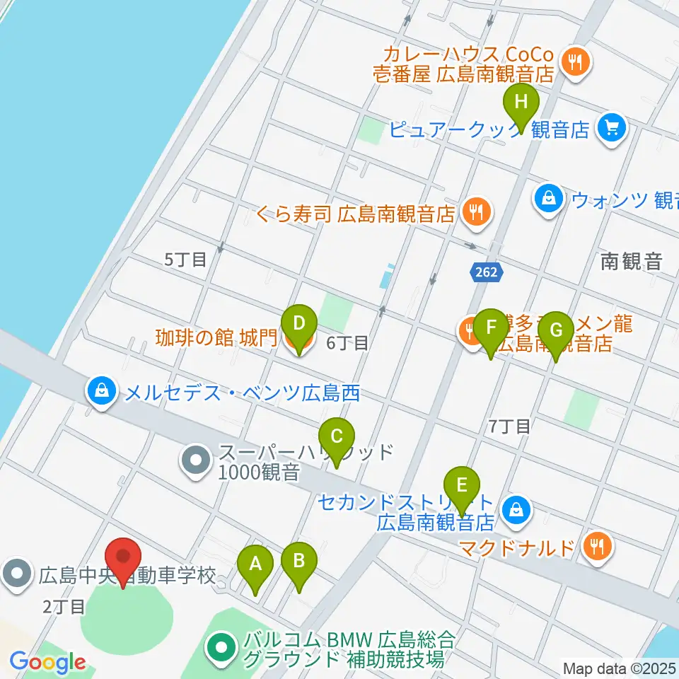 バルコムBMWベースボールスタジアム周辺のカフェ一覧地図
