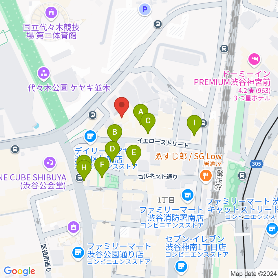 DOG-STUDIO周辺のカフェ一覧地図