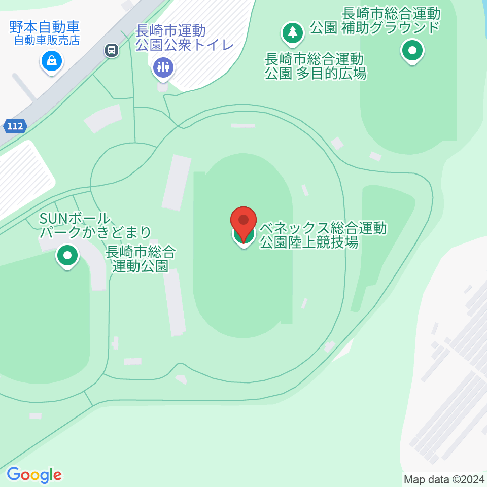 長崎市総合運動公園陸上競技場周辺のカフェ一覧地図