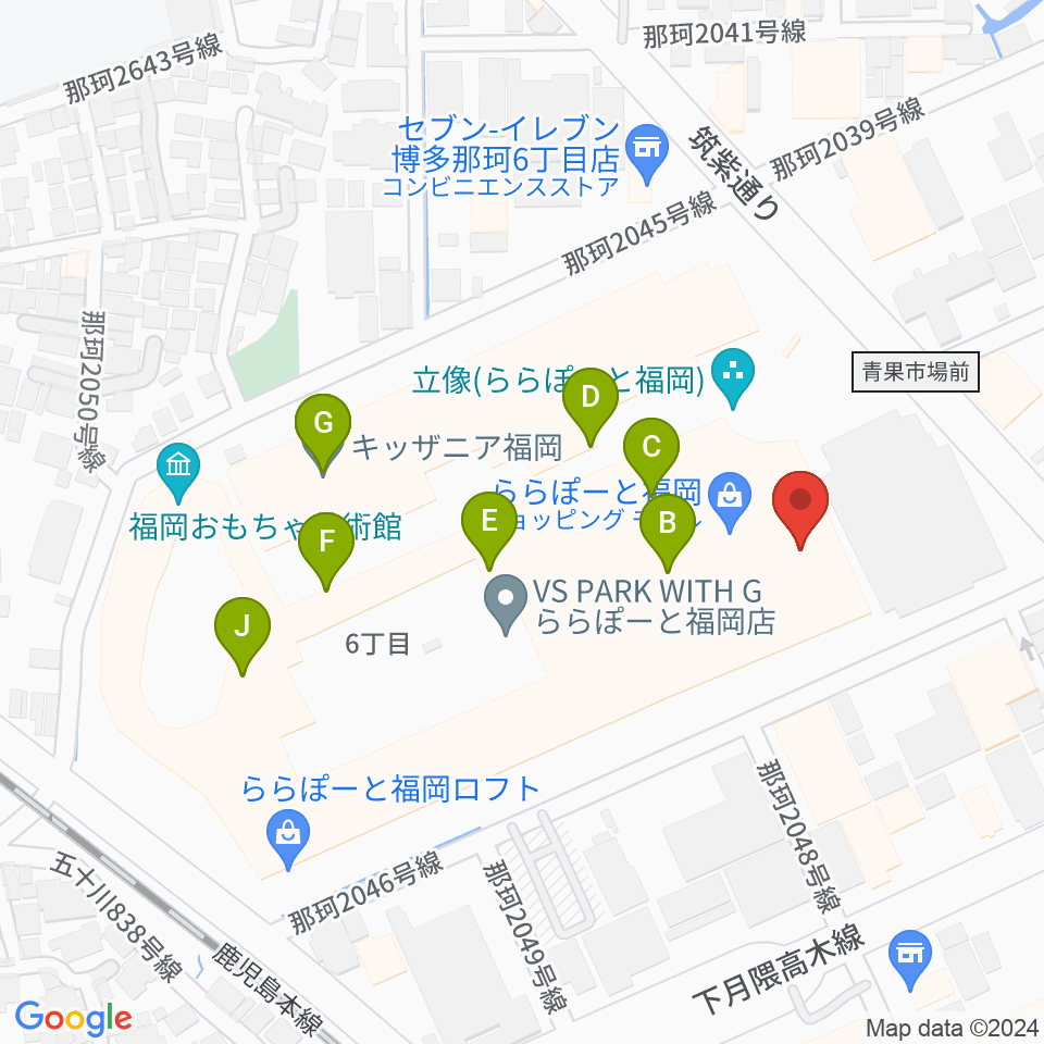 TOHOシネマズららぽーと福岡周辺のカフェ一覧地図