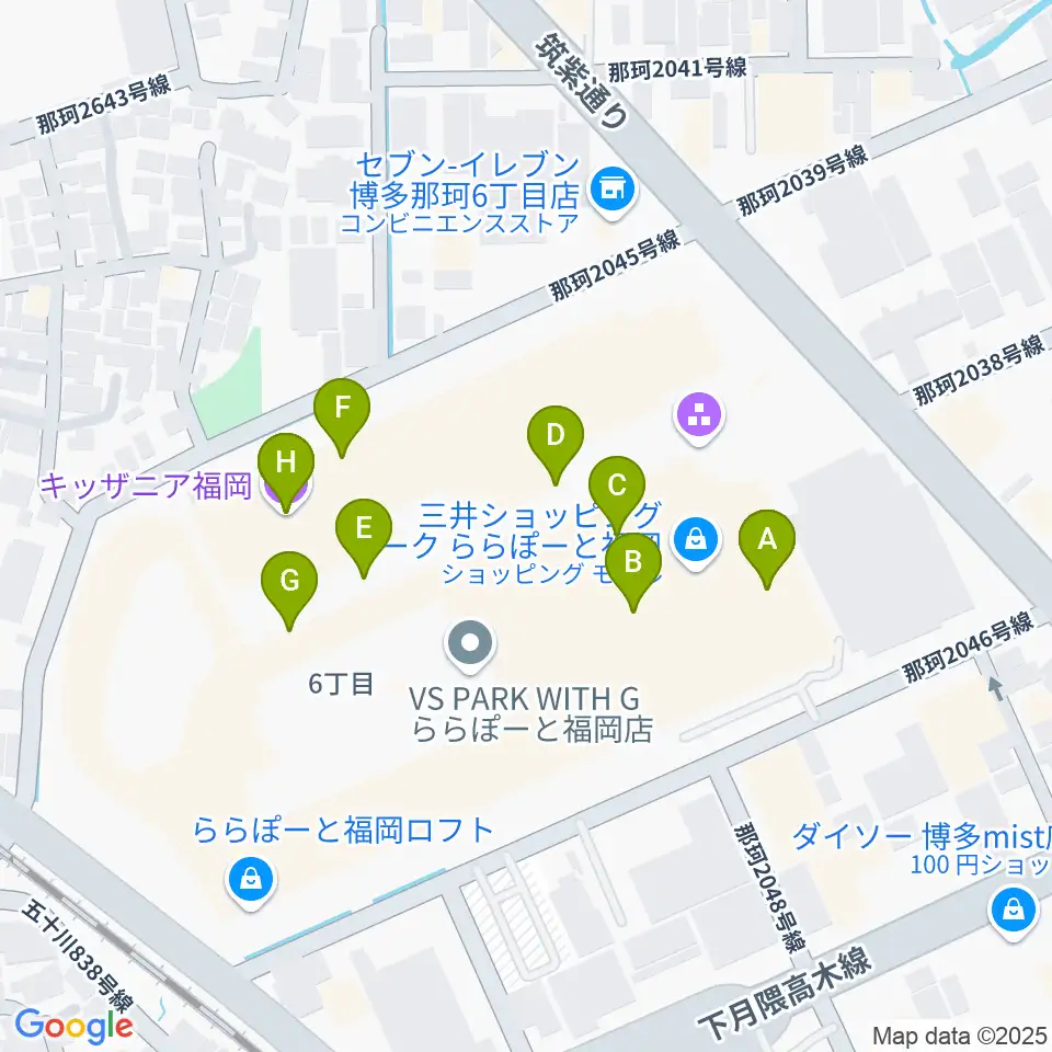 TOHOシネマズららぽーと福岡周辺のカフェ一覧地図