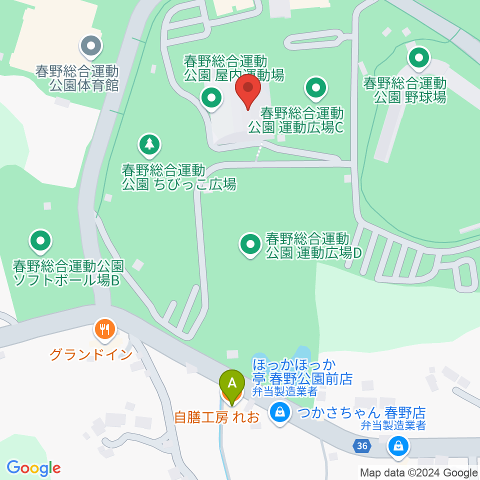 春野総合運動公園補助競技場周辺のカフェ一覧地図