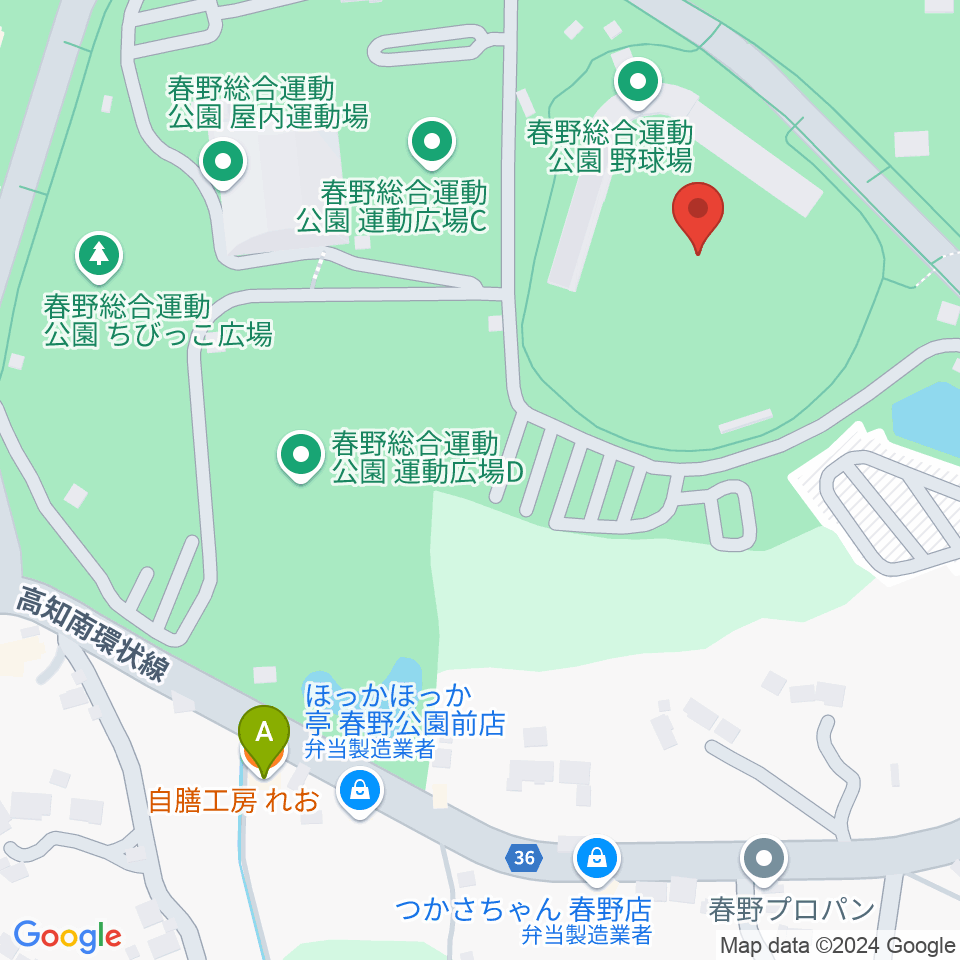 春野総合運動公園野球場周辺のカフェ一覧地図