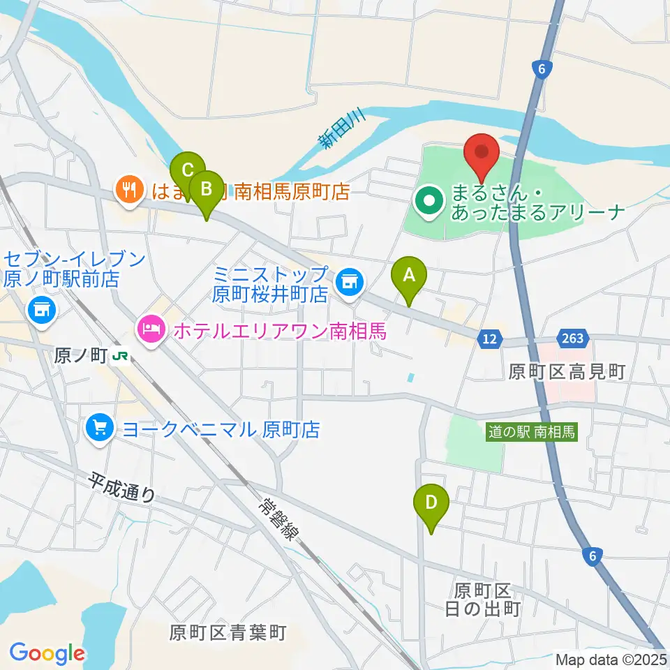 まるさん・あったまるスタジアム周辺のカフェ一覧地図