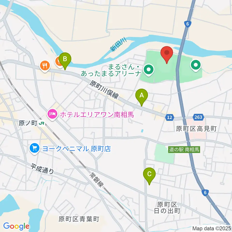 まるさん・あったまるスタジアム周辺のカフェ一覧地図