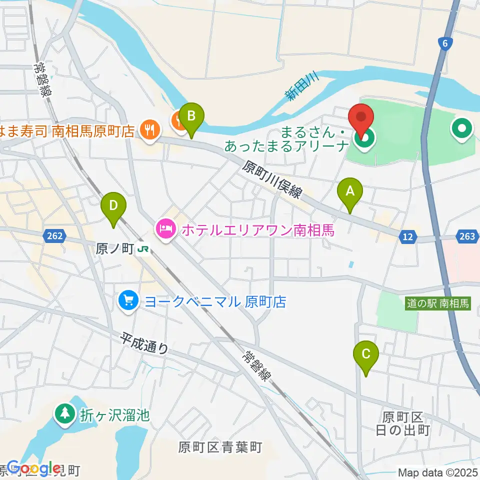 まるさん・あったまるアリーナ周辺のカフェ一覧地図