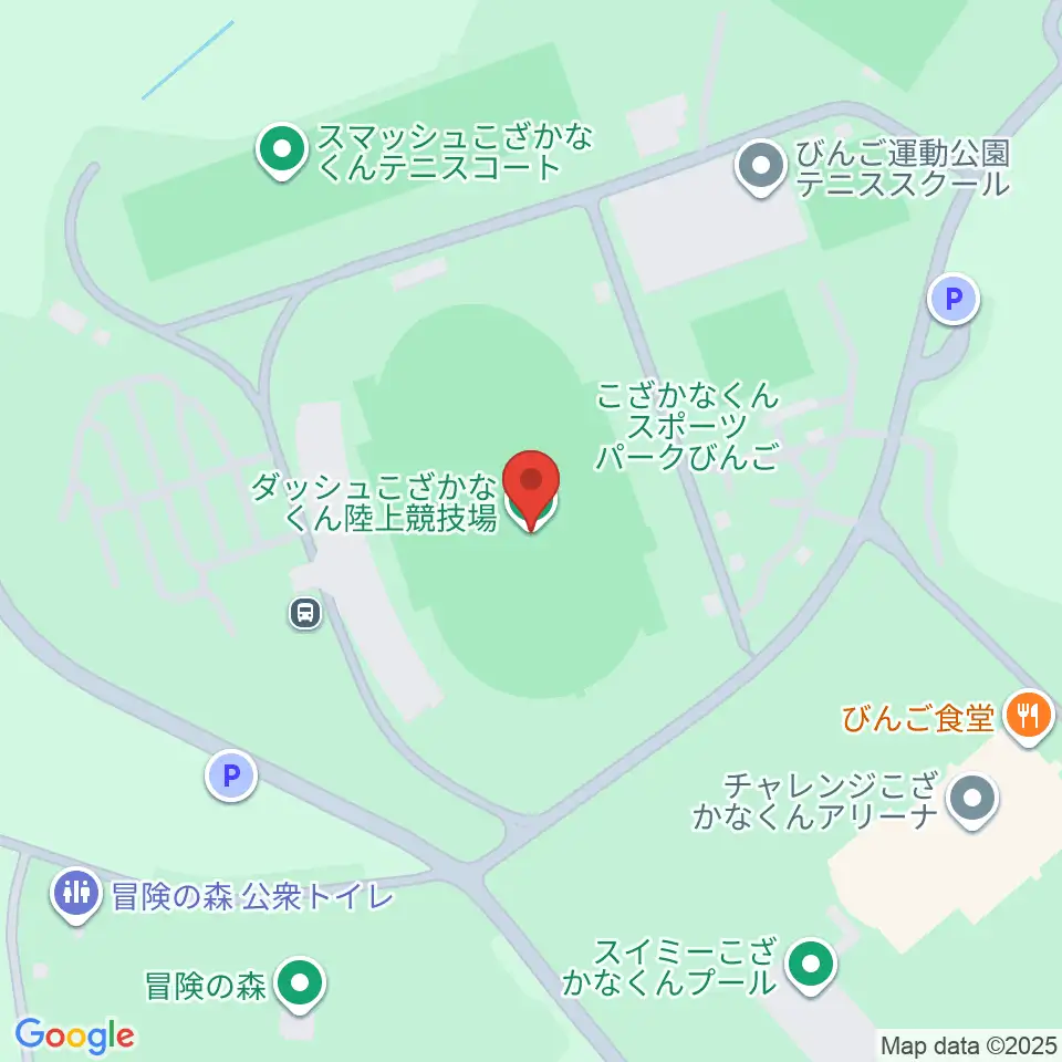ダッシュこざかなくん陸上競技場周辺のカフェ一覧地図