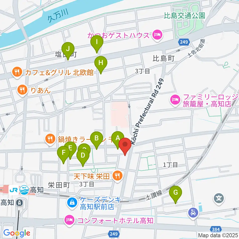 プレイヤーズラボ周辺のカフェ一覧地図