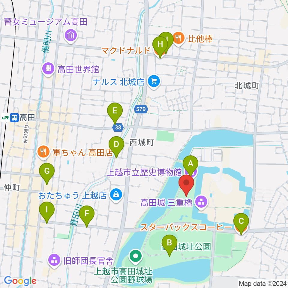 小林古径記念美術館周辺のカフェ一覧地図