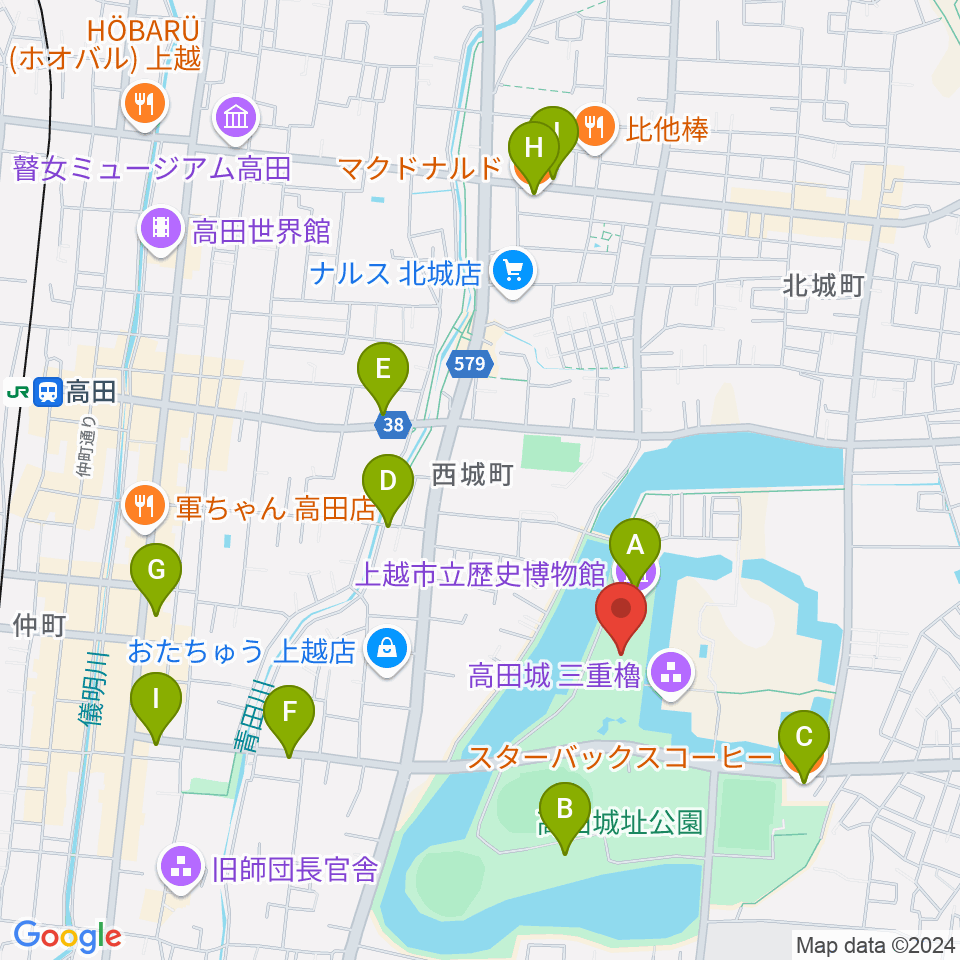 小林古径記念美術館周辺のカフェ一覧地図