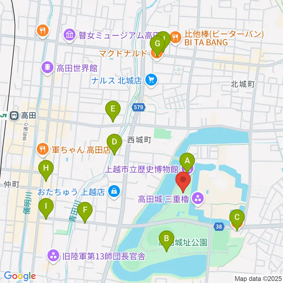小林古径記念美術館周辺のカフェ一覧地図