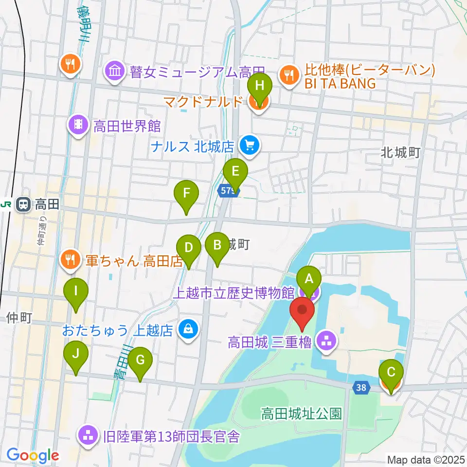 小林古径記念美術館周辺のカフェ一覧地図