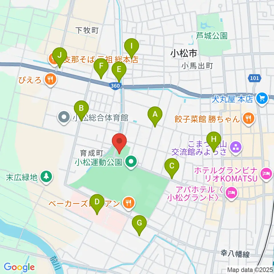 義経アリーナ周辺のカフェ一覧地図