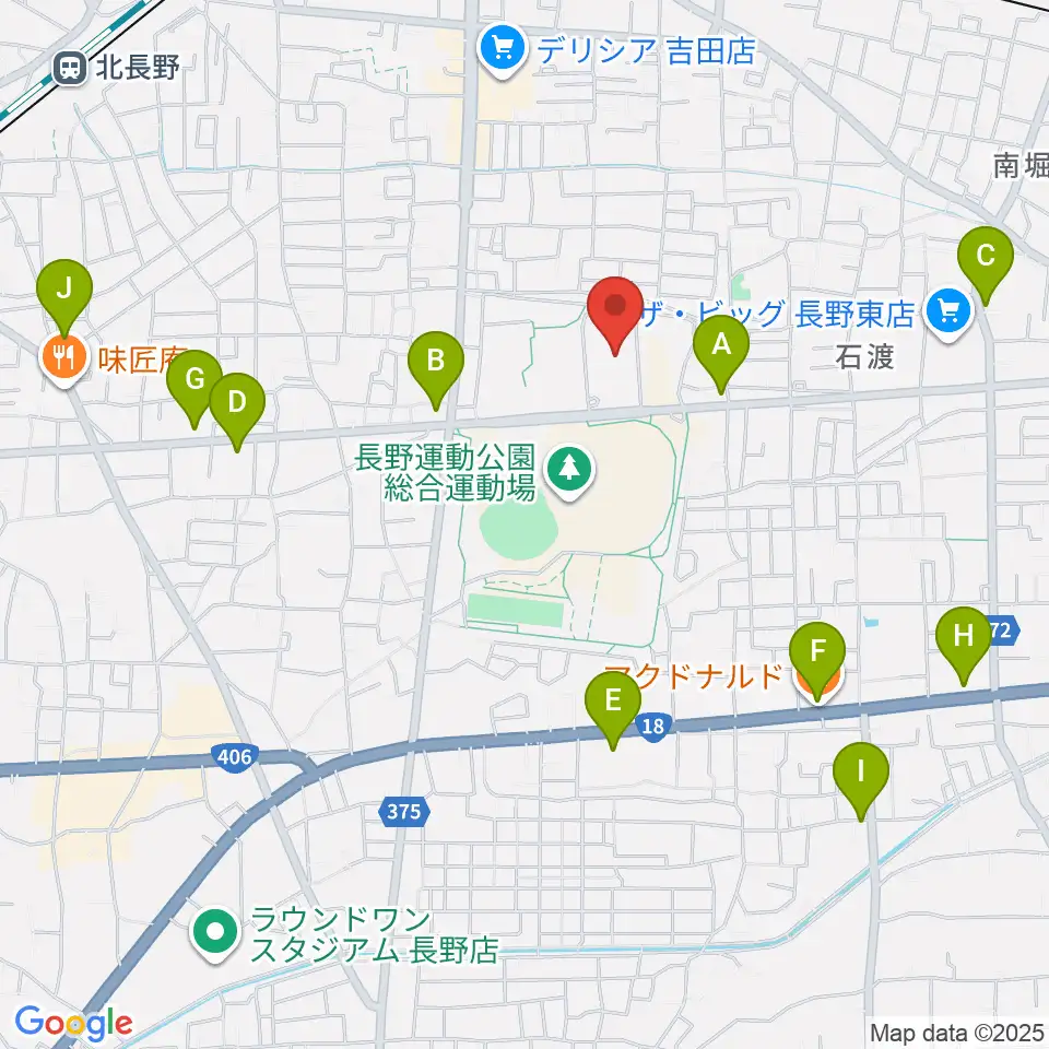 アクアウイング周辺のカフェ一覧地図