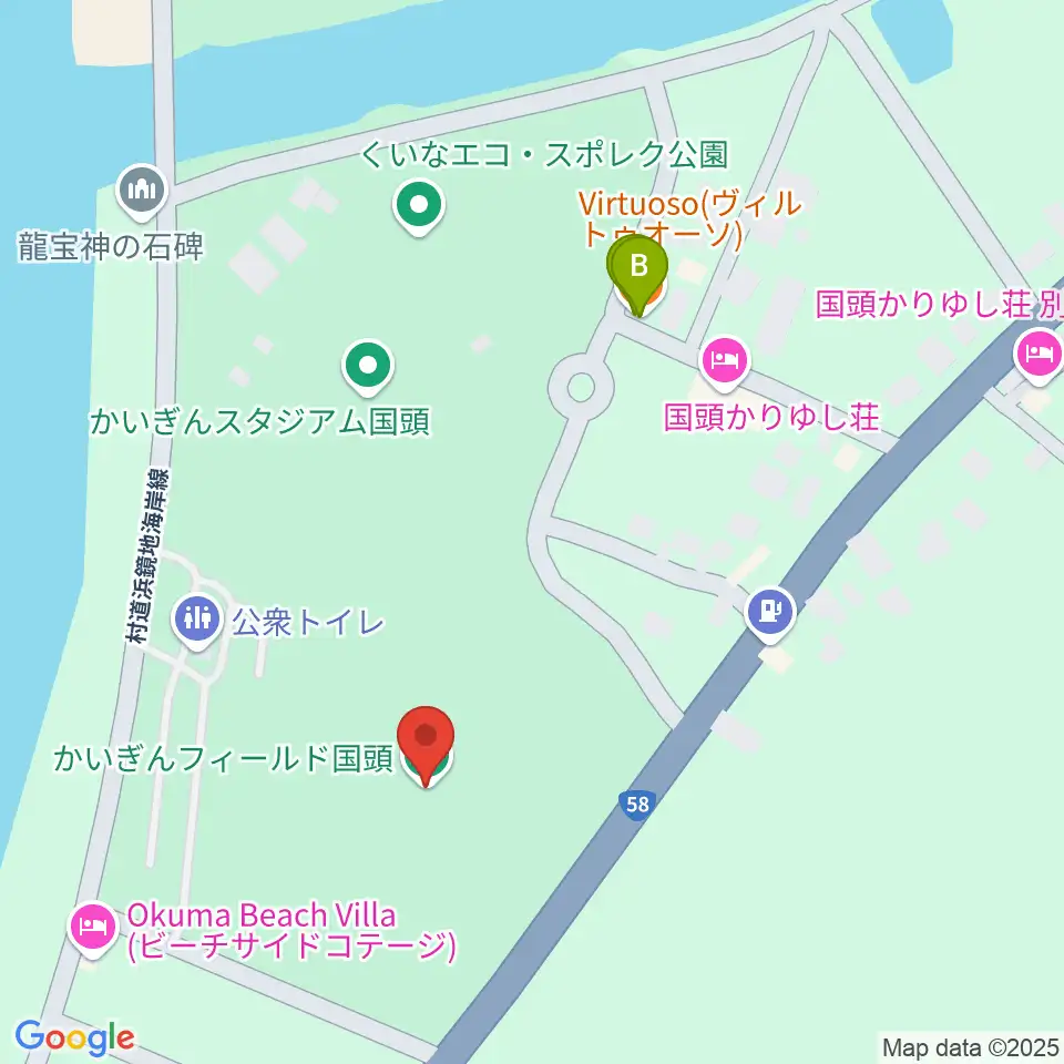 かいぎんフィールド国頭周辺のカフェ一覧地図