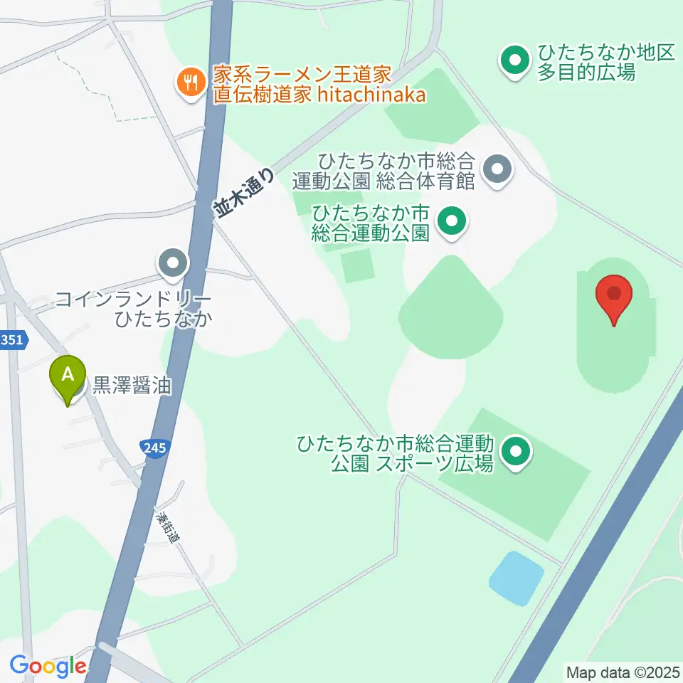 ひたちなか市陸上競技場周辺のカフェ一覧地図