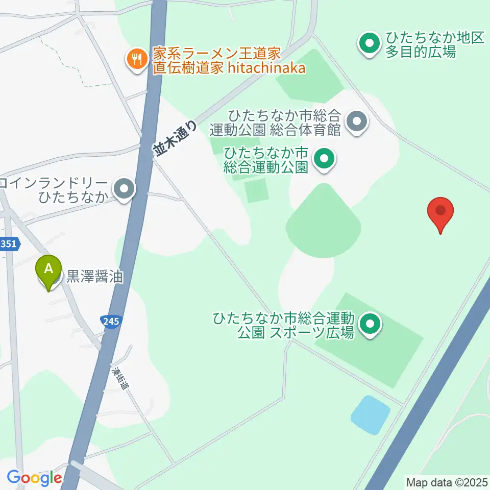 ひたちなか市陸上競技場周辺のカフェ一覧地図