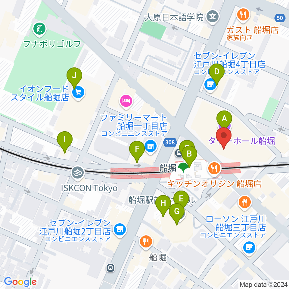 船堀シネパル周辺のカフェ一覧地図