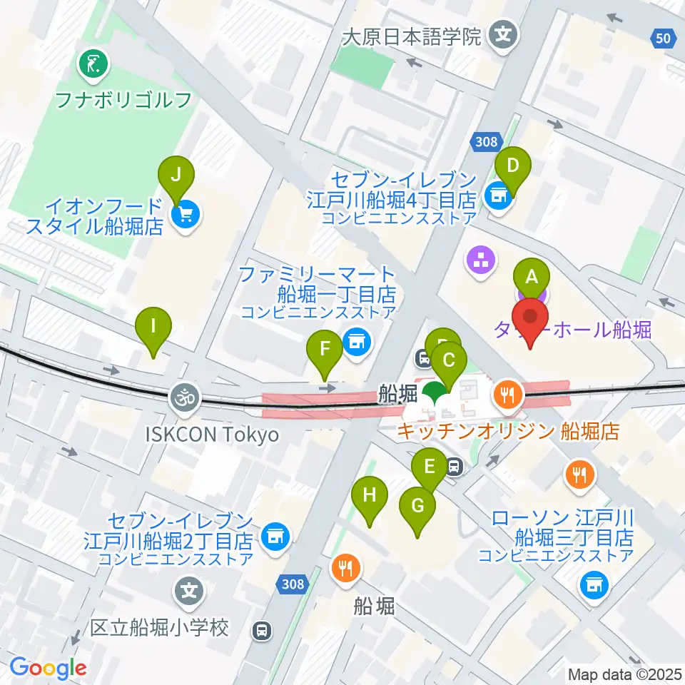 船堀シネパル周辺のカフェ一覧地図