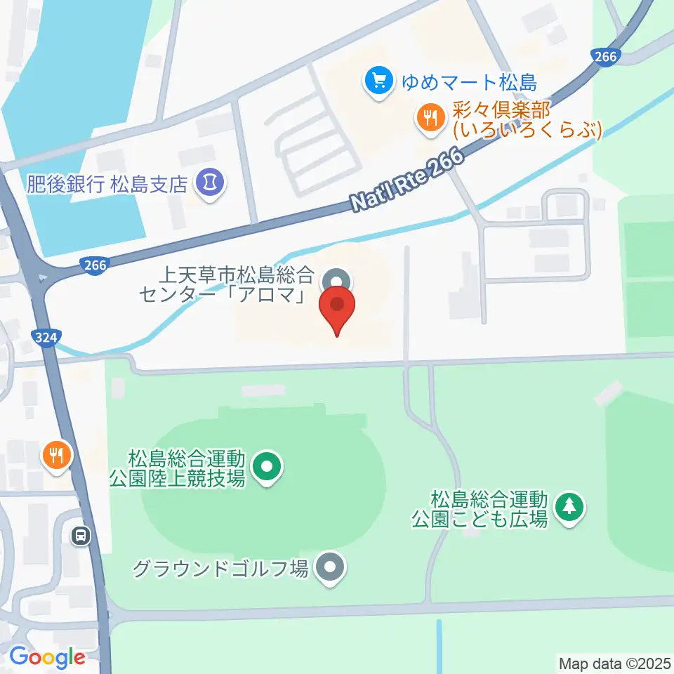 上天草市松島総合センターアロマ周辺のカフェ一覧地図