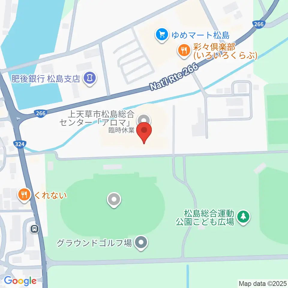 上天草市松島総合センターアロマ周辺のカフェ一覧地図