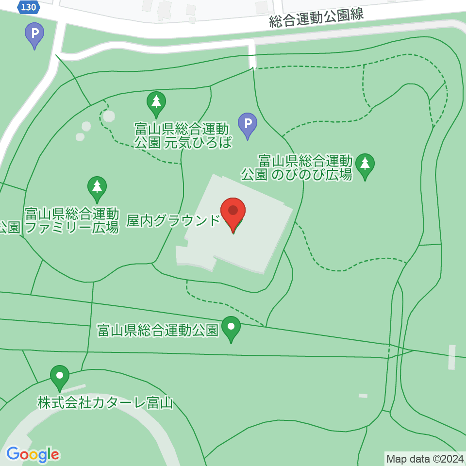 富山県総合運動公園屋内グラウンド周辺のカフェ一覧地図