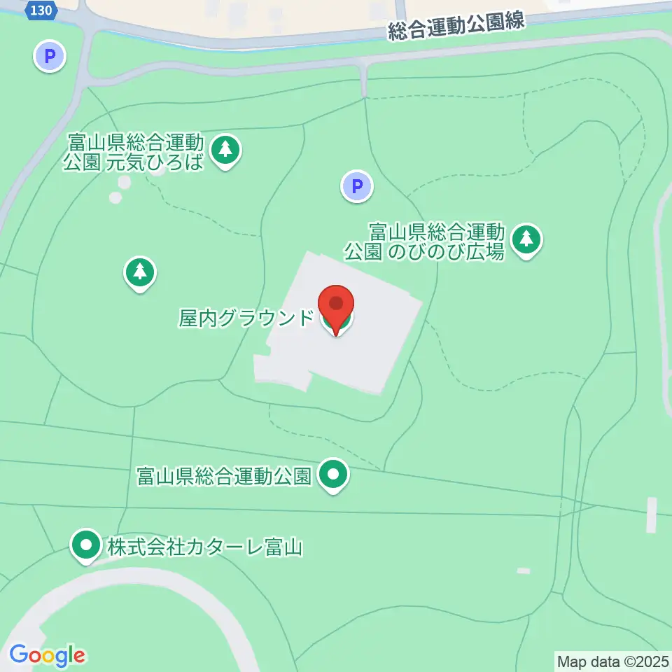 富山県総合運動公園屋内グラウンド周辺のカフェ一覧地図