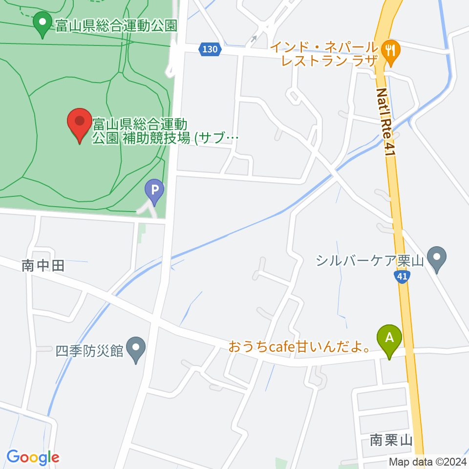 富山県総合運動公園補助競技場周辺のカフェ一覧地図