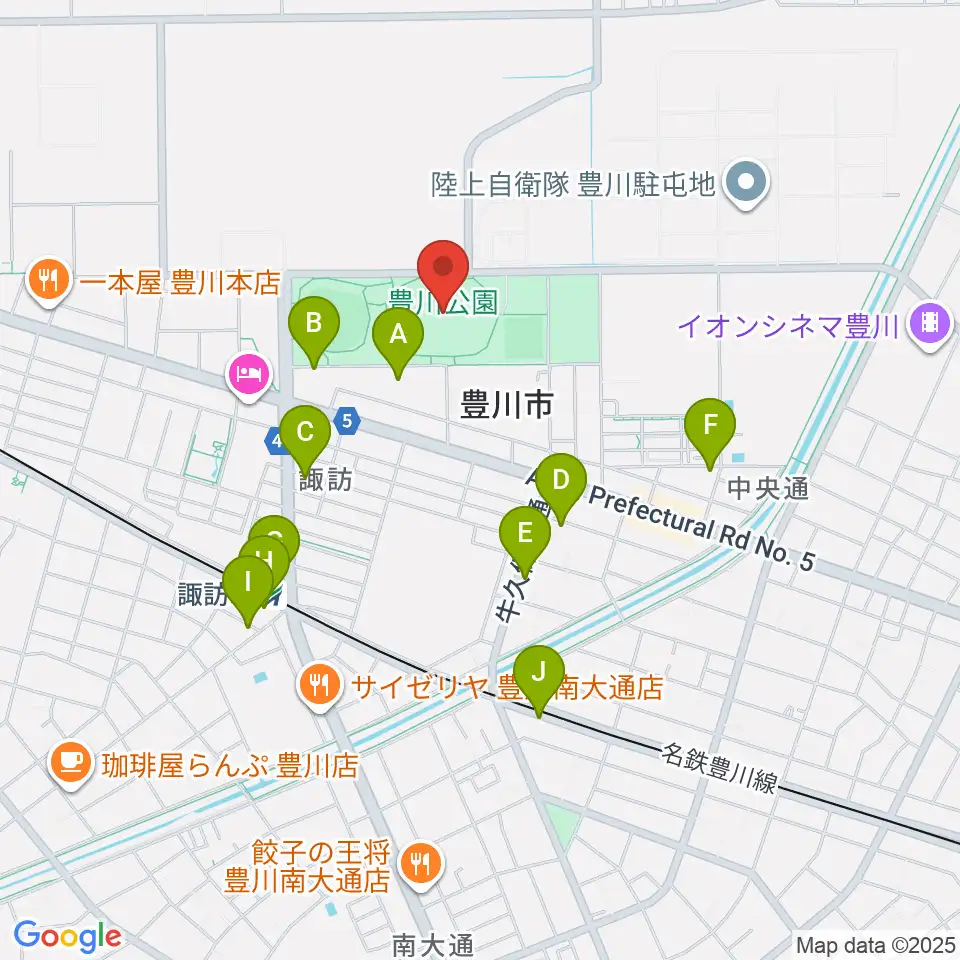 OKAKENアスリートフィールド周辺のカフェ一覧地図
