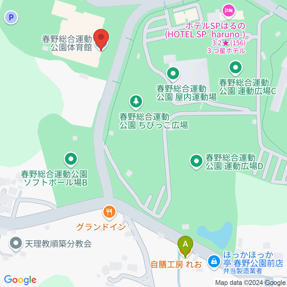 春野総合運動公園体育館周辺のカフェ一覧地図