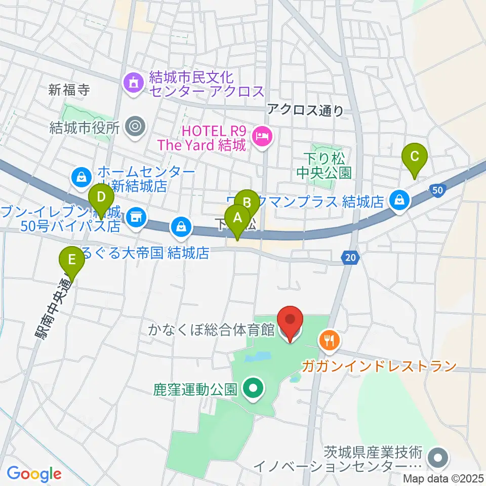 かなくぼ総合体育館周辺のカフェ一覧地図