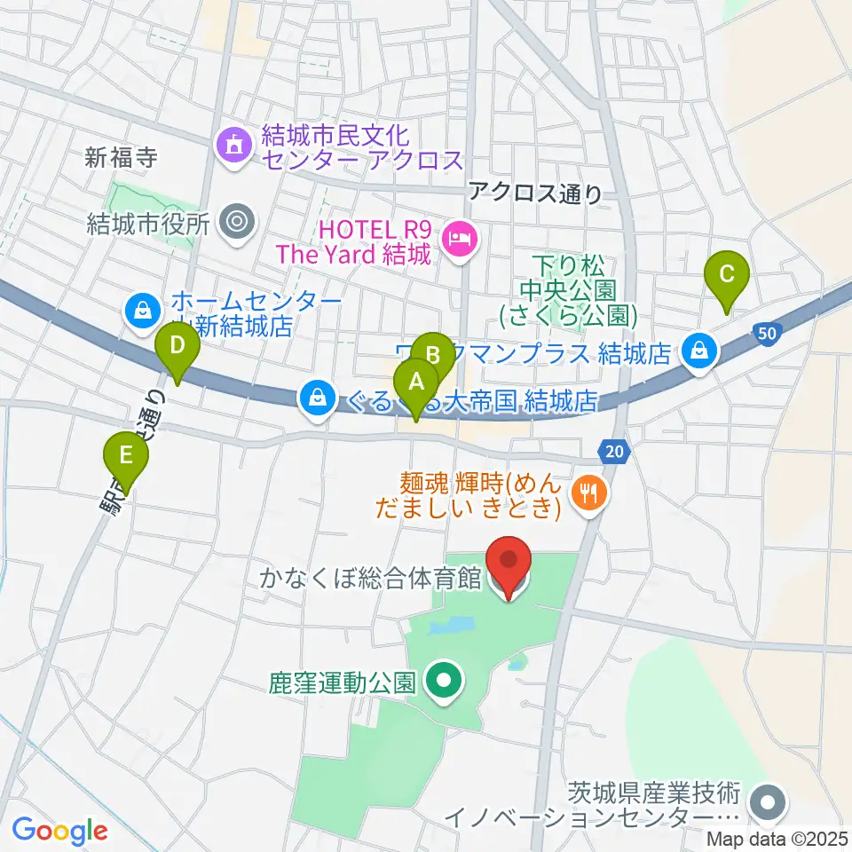 かなくぼ総合体育館周辺のカフェ一覧地図