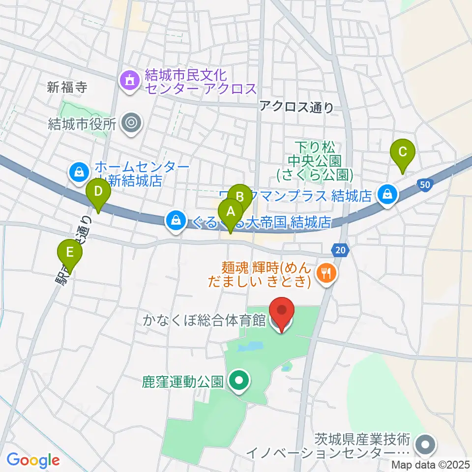 かなくぼ総合体育館周辺のカフェ一覧地図