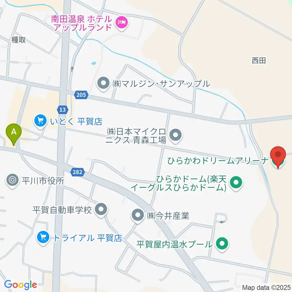 ひらかわドリームアリーナ周辺のカフェ一覧地図