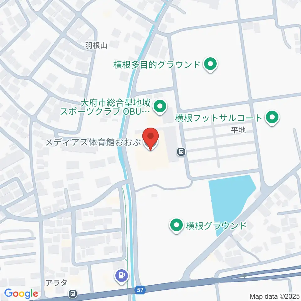 メディアス体育館おおぶ周辺のカフェ一覧地図