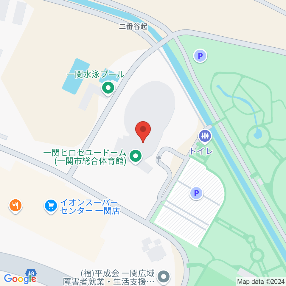 一関ヒロセユードーム周辺のカフェ一覧地図