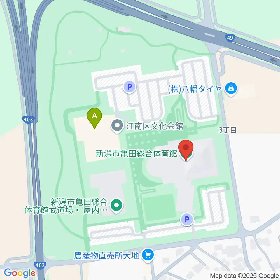 亀田総合体育館周辺のカフェ一覧地図