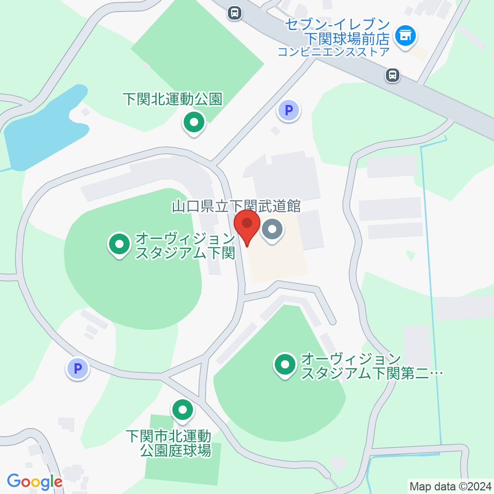 山口県立下関武道館周辺のカフェ一覧地図