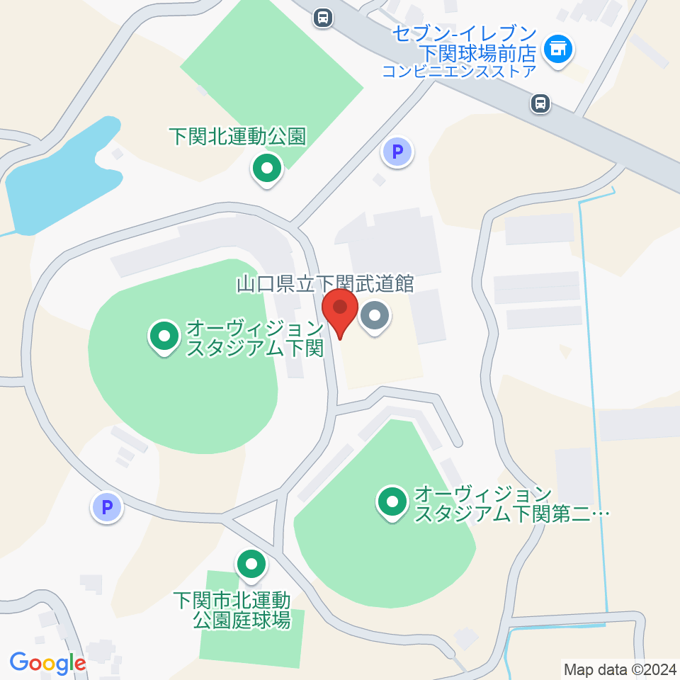 山口県立下関武道館周辺のカフェ一覧地図