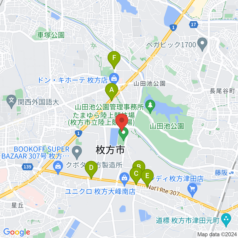 KTM河本工業総合体育館周辺のカフェ一覧地図