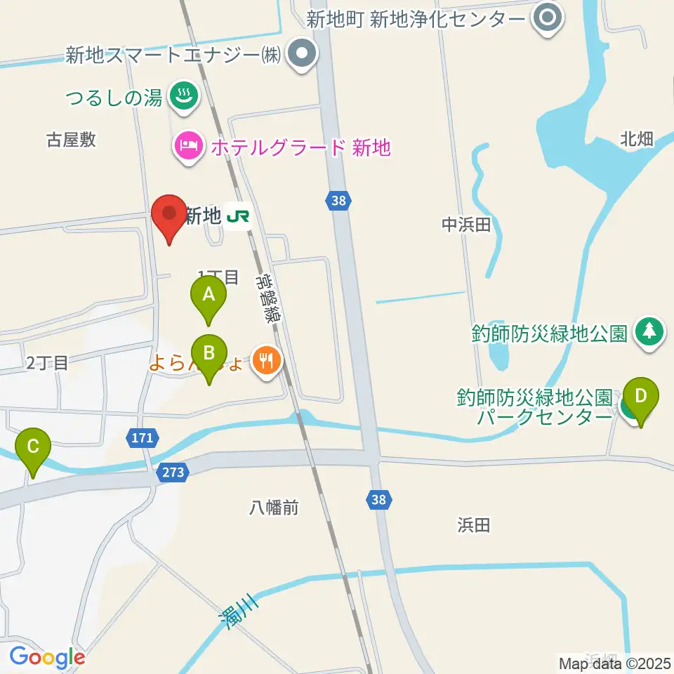 新地町文化交流センター観海ホール周辺のカフェ一覧地図