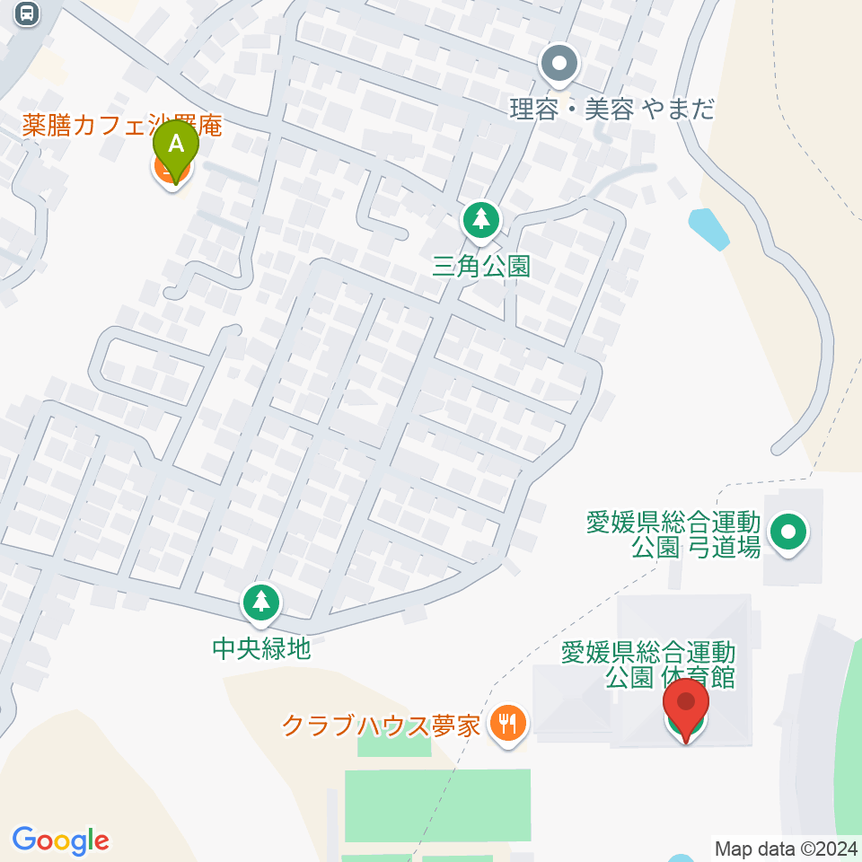 愛媛県総合運動公園体育館周辺のカフェ一覧地図