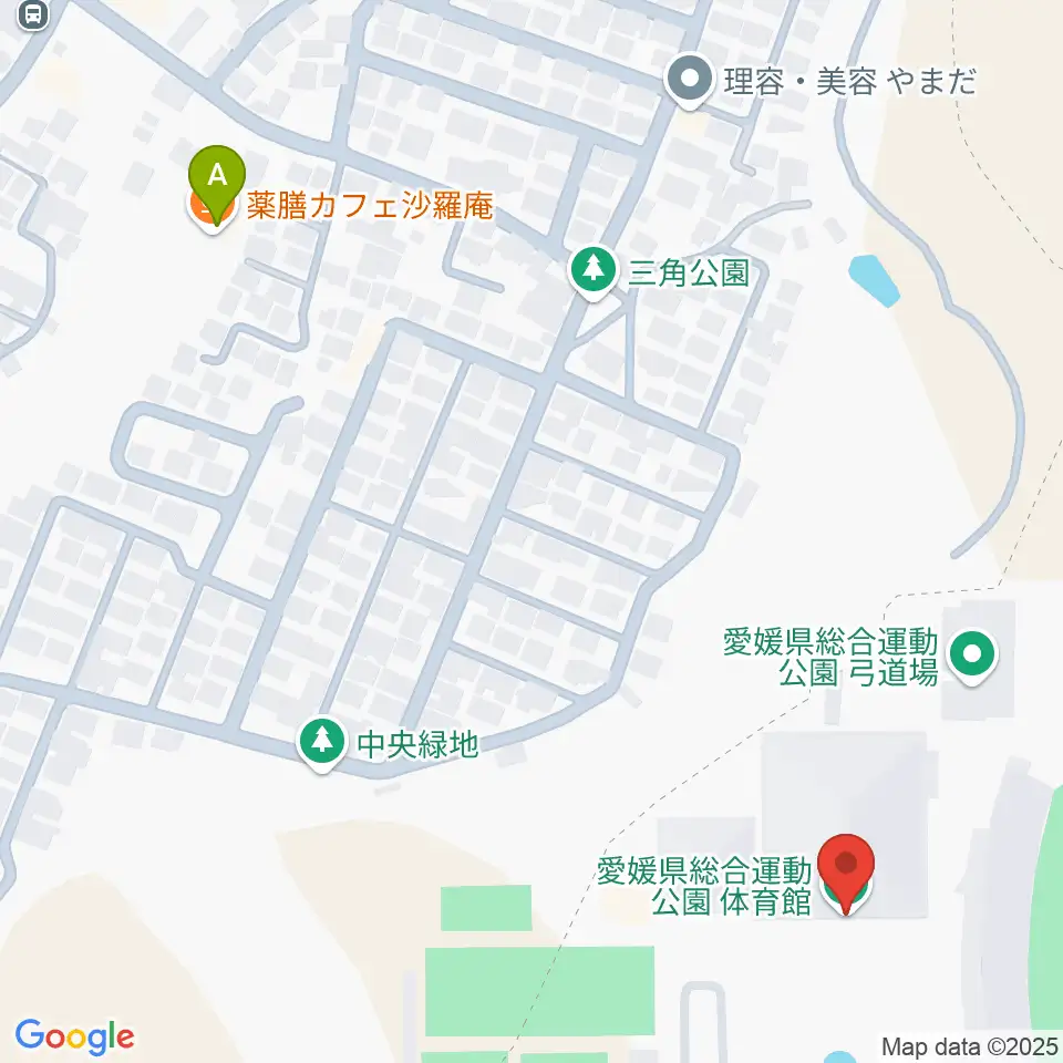 愛媛県総合運動公園体育館周辺のカフェ一覧地図