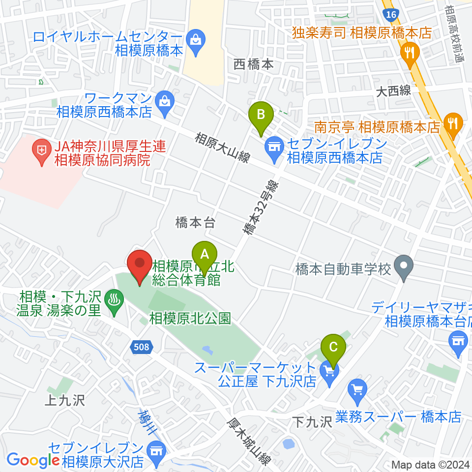 ほねごりアリーナ周辺のカフェ一覧地図