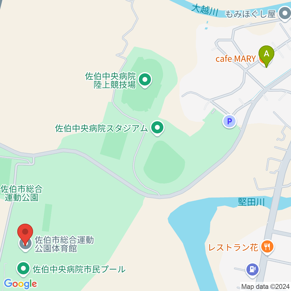 佐伯中央病院アリーナ周辺のカフェ一覧地図