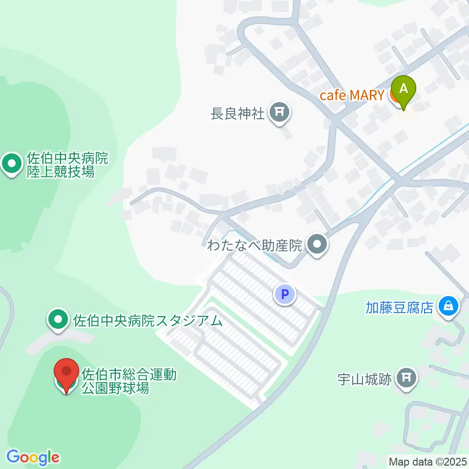 佐伯中央病院スタジアム周辺のカフェ一覧地図