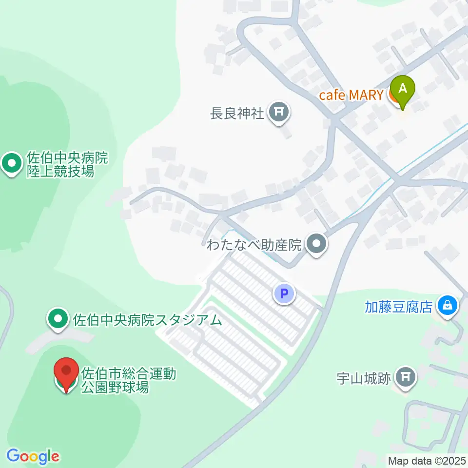 佐伯中央病院スタジアム周辺のカフェ一覧地図
