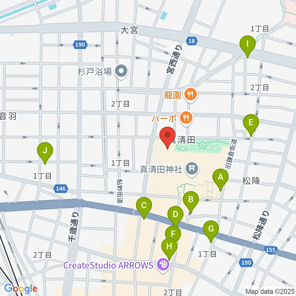 一宮スポーツ文化センター周辺のカフェ一覧地図