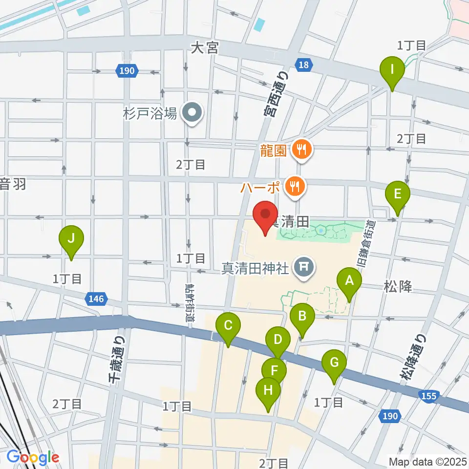 一宮スポーツ文化センター周辺のカフェ一覧地図